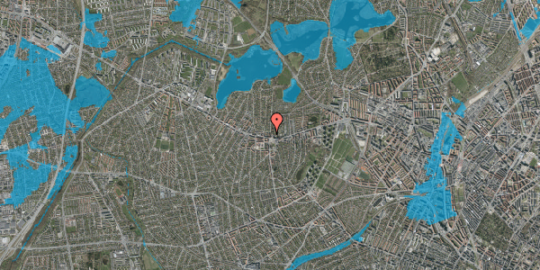 Oversvømmelsesrisiko fra vandløb på Brønshøj Kirkevej 3, 3. th, 2700 Brønshøj