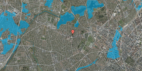 Oversvømmelsesrisiko fra vandløb på Brønshøj Kirkevej 5, st. tv, 2700 Brønshøj