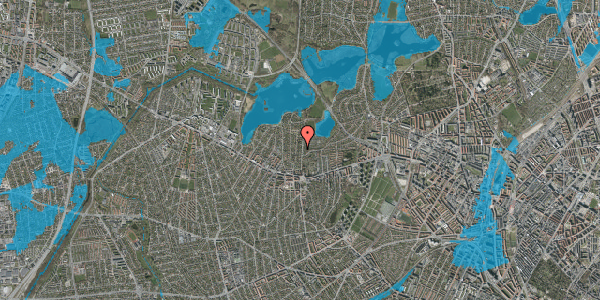 Oversvømmelsesrisiko fra vandløb på Brønshøj Kirkevej 29, 2700 Brønshøj