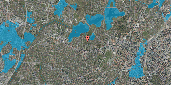 Oversvømmelsesrisiko fra vandløb på Brønshøj Kirkevej 35, 2700 Brønshøj