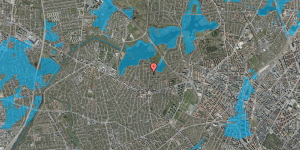 Oversvømmelsesrisiko fra vandløb på Brønshøj Kirkevej 36, 2700 Brønshøj