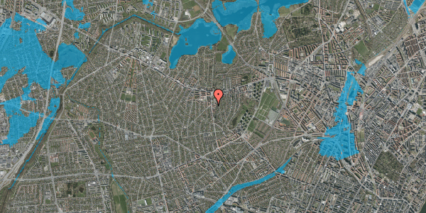 Oversvømmelsesrisiko fra vandløb på Brønshøjvej 15A, st. th, 2700 Brønshøj