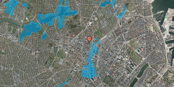 Oversvømmelsesrisiko fra vandløb på Buntmagervej 6, 3. tv, 2400 København NV