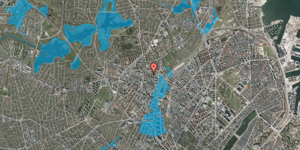 Oversvømmelsesrisiko fra vandløb på Buntmagervej 12, 4. tv, 2400 København NV