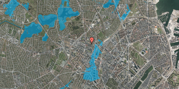 Oversvømmelsesrisiko fra vandløb på Buntmagervej 14, 2. th, 2400 København NV