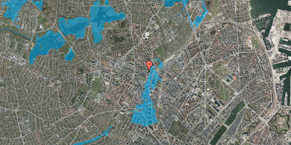 Oversvømmelsesrisiko fra vandløb på Bygmestervej 17, 3. 3, 2400 København NV