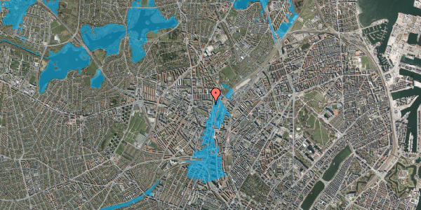 Oversvømmelsesrisiko fra vandløb på Bygmestervej 51, 1. th, 2400 København NV