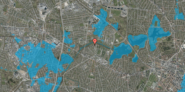 Oversvømmelsesrisiko fra vandløb på Bystævneparken 19, st. 2, 2700 Brønshøj