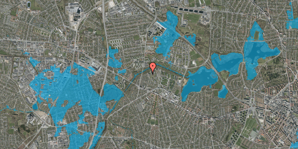 Oversvømmelsesrisiko fra vandløb på Bystævneparken 23, st. 10, 2700 Brønshøj