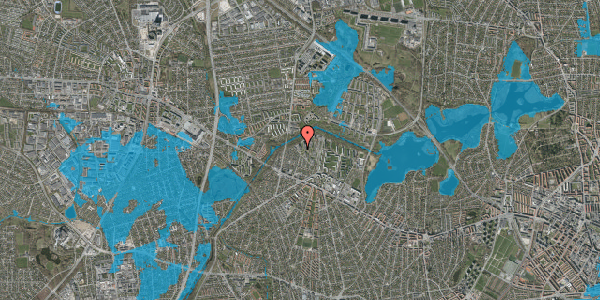 Oversvømmelsesrisiko fra vandløb på Bystævneparken 24, 1. 136, 2700 Brønshøj