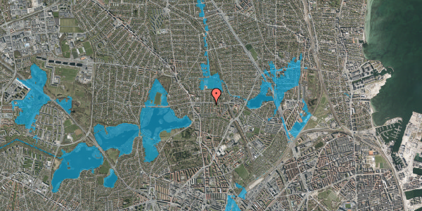 Oversvømmelsesrisiko fra vandløb på Bøllegård Allé 25, st. th, 2400 København NV