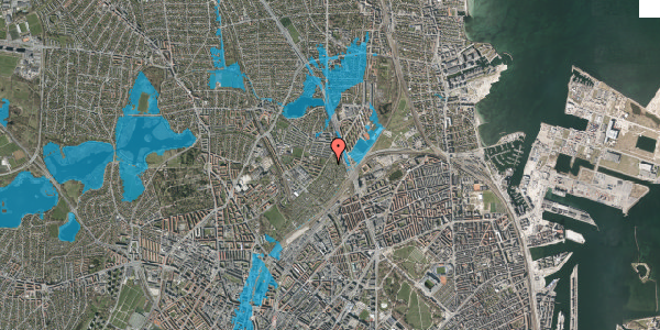 Oversvømmelsesrisiko fra vandløb på Bøllemosegårdsvej 5N, 2100 København Ø