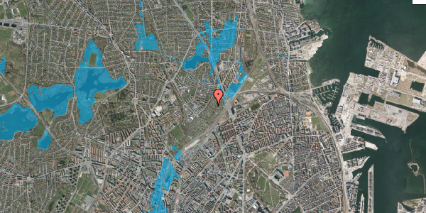Oversvømmelsesrisiko fra vandløb på Bøllemosegårdsvej 7C, 2100 København Ø