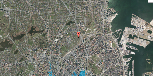 Oversvømmelsesrisiko fra vandløb på Bøllemosegårdsvej 7K, 2100 København Ø