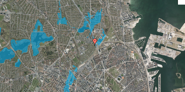 Oversvømmelsesrisiko fra vandløb på Bøllemosegårdsvej 9Z, 2100 København Ø