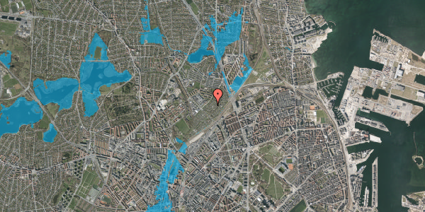 Oversvømmelsesrisiko fra vandløb på Bøllemosegårdsvej 94, 2100 København Ø