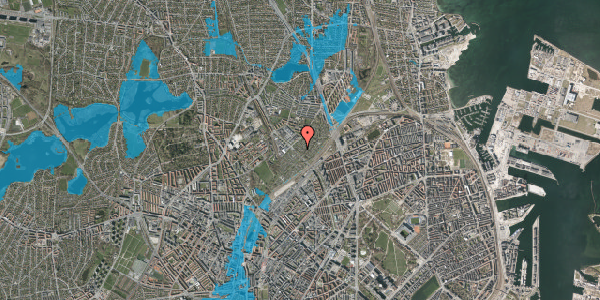 Oversvømmelsesrisiko fra vandløb på Bøllemosegårdsvej 120, 2100 København Ø
