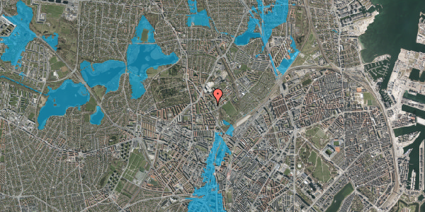 Oversvømmelsesrisiko fra vandløb på Charlotte Muncks Vej 30, 2. mf, 2400 København NV