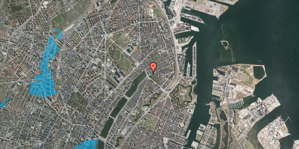Oversvømmelsesrisiko fra vandløb på Classensgade 3B, kl. tv, 2100 København Ø