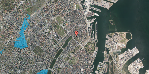 Oversvømmelsesrisiko fra vandløb på Classensgade 7, kl. tv, 2100 København Ø