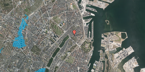 Oversvømmelsesrisiko fra vandløb på Classensgade 15, 1. th, 2100 København Ø