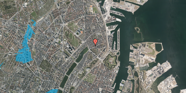 Oversvømmelsesrisiko fra vandløb på Classensgade 17B, 4. th, 2100 København Ø