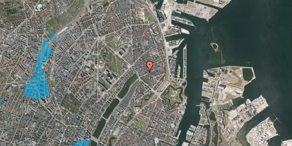 Oversvømmelsesrisiko fra vandløb på Classensgade 19A, 2. th, 2100 København Ø