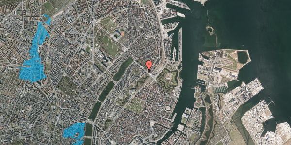 Oversvømmelsesrisiko fra vandløb på Dag Hammarskjölds Allé 1A, kl. th, 2100 København Ø