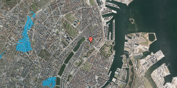 Oversvømmelsesrisiko fra vandløb på Dag Hammarskjölds Allé 23, 3. 3, 2100 København Ø