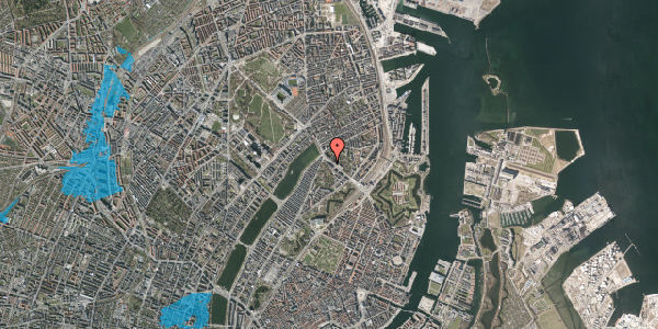 Oversvømmelsesrisiko fra vandløb på Dag Hammarskjölds Allé 31, 1. tv, 2100 København Ø