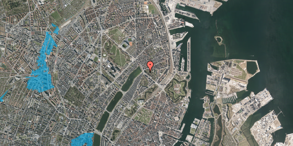 Oversvømmelsesrisiko fra vandløb på Dag Hammarskjölds Allé 32A, 1. , 2100 København Ø