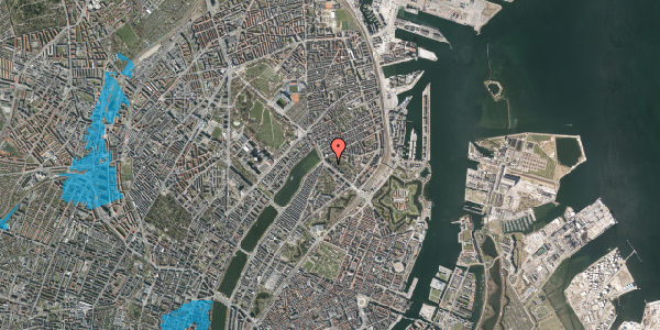 Oversvømmelsesrisiko fra vandløb på Dag Hammarskjölds Allé 32, 3. , 2100 København Ø