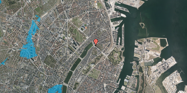 Oversvømmelsesrisiko fra vandløb på Dag Hammarskjölds Allé 37, 4. 2, 2100 København Ø