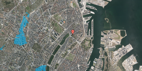 Oversvømmelsesrisiko fra vandløb på Dag Hammarskjölds Allé 40A, 2100 København Ø