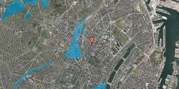 Oversvømmelsesrisiko fra vandløb på Dagmarsgade 15, 2. , 2200 København N