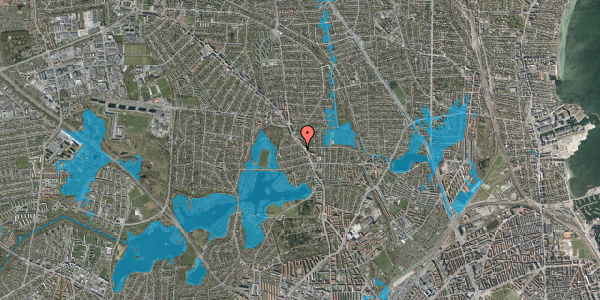 Oversvømmelsesrisiko fra vandløb på Dalmosevej 2B, 2400 København NV