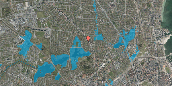 Oversvømmelsesrisiko fra vandløb på Dalmosevej 13, 2400 København NV