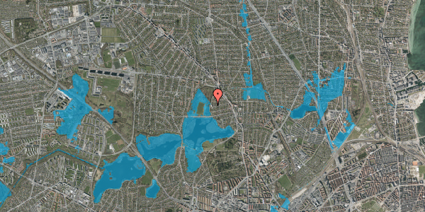 Oversvømmelsesrisiko fra vandløb på Dalmosevej 32, 2400 København NV