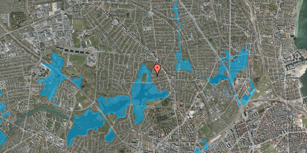 Oversvømmelsesrisiko fra vandløb på Dalmosevej 33, 2400 København NV