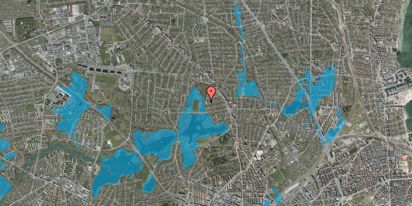 Oversvømmelsesrisiko fra vandløb på Dalmosevej 36, st. , 2400 København NV