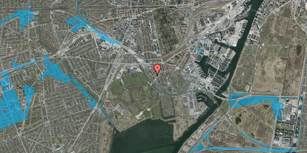 Oversvømmelsesrisiko fra vandløb på Damagervej 21, 2. th, 2450 København SV