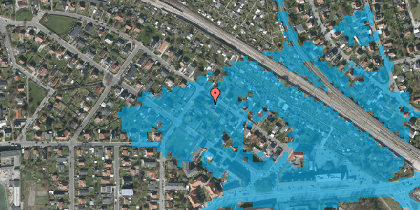 Oversvømmelsesrisiko fra vandløb på Danshøjvej 25, 2500 Valby