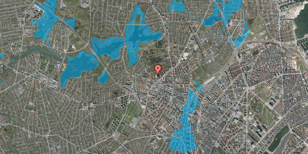 Oversvømmelsesrisiko fra vandløb på Degnestavnen 15, 1. th, 2400 København NV