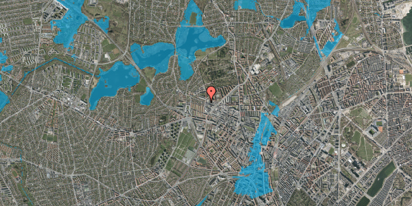 Oversvømmelsesrisiko fra vandløb på Dortheavej 71, 1. d, 2400 København NV