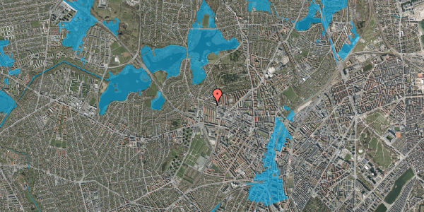 Oversvømmelsesrisiko fra vandløb på Dortheavej 83, 2400 København NV