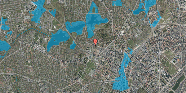 Oversvømmelsesrisiko fra vandløb på Dortheavej 101, 2. tv, 2400 København NV