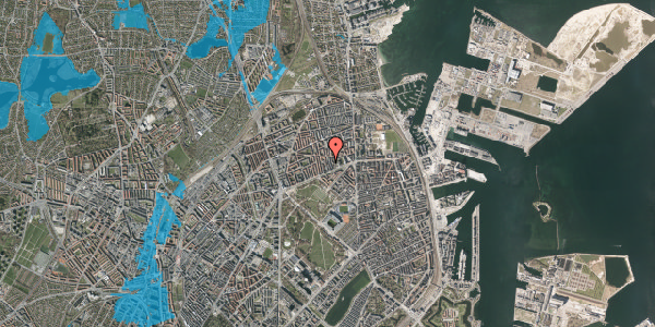 Oversvømmelsesrisiko fra vandløb på Drejøgade 10, 1. tv, 2100 København Ø