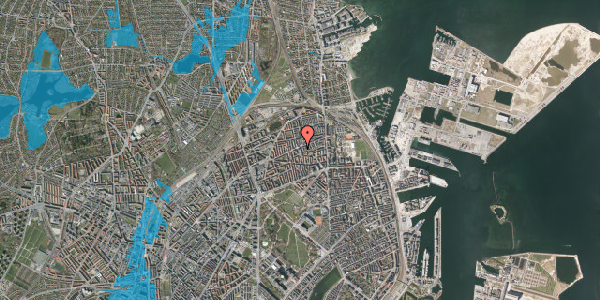 Oversvømmelsesrisiko fra vandløb på Drejøgade 26F, 6. 601, 2100 København Ø