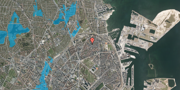 Oversvømmelsesrisiko fra vandløb på Drejøgade 42, st. th, 2100 København Ø