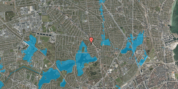 Oversvømmelsesrisiko fra vandløb på Dunhammervej 15, 2400 København NV